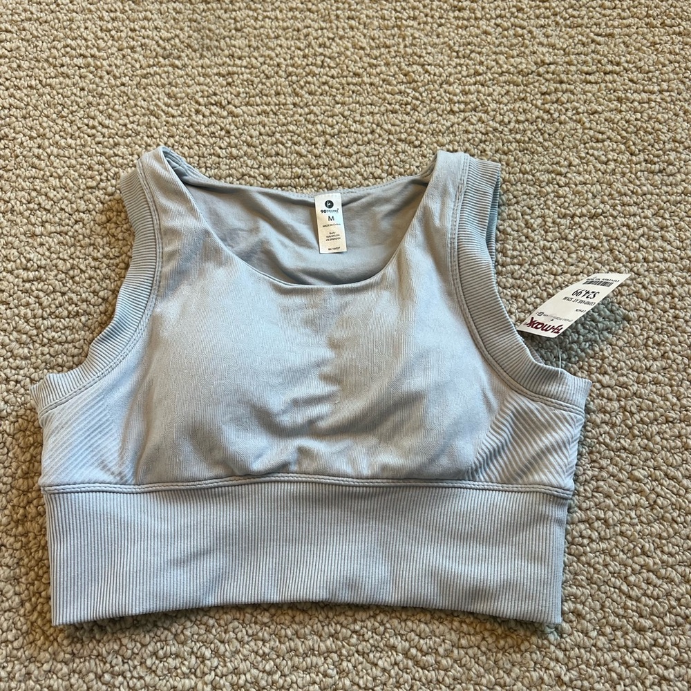 gray workout tank top. size medium